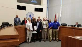 The Hillsborough County Board of County Commissioners presented a Commendation to Pepin Distributing Company for Hurricane Irma relief efforts