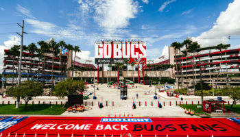 Bud Light Welcome Mat For The Fans at Tampa Bay Buccaneers NFL Kick-Off 2021