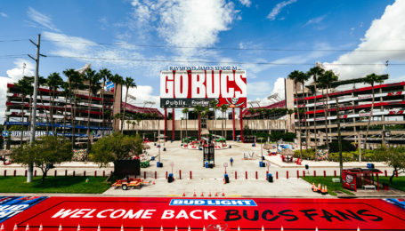 Bud Light Welcome Mat For The Fans at Tampa Bay Buccaneers NFL Kick-Off 2021