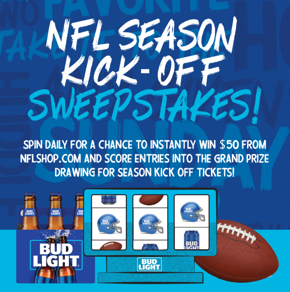 NFL Season KickOff Sweepstakes by Bud Light Pepin Distributing